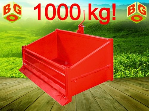 Roter Heckcontainer 1000 kg f. Traktor